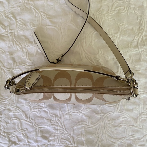 Coach Kristin Signature Shoulder Hand Bag in Cream - Picture 8 of 13
